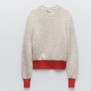 Zara Contrast Trim Sweater
